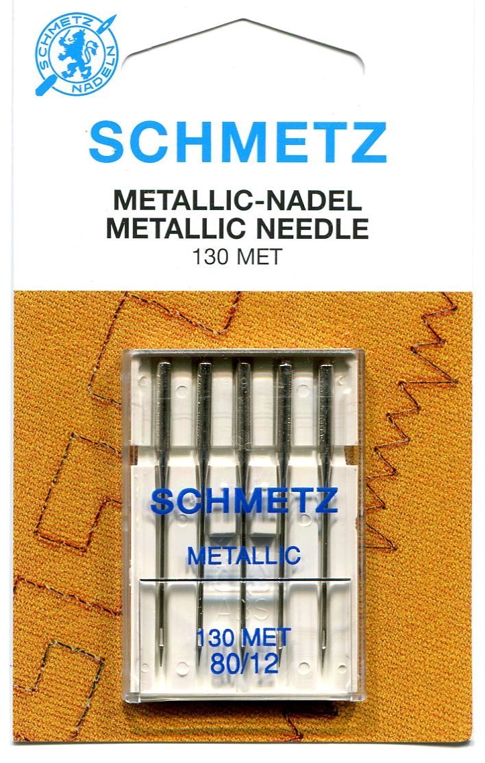 Adatu komplekts sadzīves šujmašīnām Schmetz Metallic (5 gab. NM80)