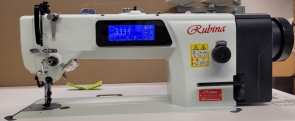 RUBINA RB-0618-D4 1-adatu, slēgtā dūriena šujmašīna ar apakšējo, augšējo un adatas padeves mēhānismu un ar automātiskām funkcijām , paredzēta smagiem audumiem