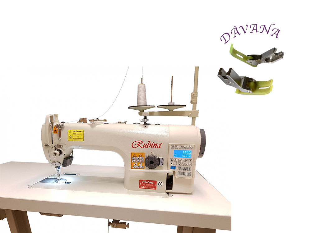RUBINA RB-9400A-4CN PREMIUM Ātrgaitas vienas adatas rūpnieciskā šujmašīna ar automātiskām funkcijām (ar Vācijā ražotu rūpniecisko galdu).