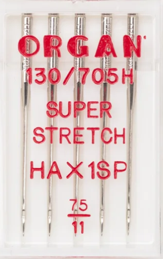 Šujmašīnas adatu komplekts sadzīves šujmašīnām trikotāžai ORGAN Stretch (5 gab. Nm.75)