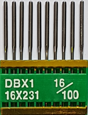 DBx1 PVD NM100 (ar titāna pārklājumu) adatas rūpnieciskajai šujmašīnai TRIUMPH (10 gab.)