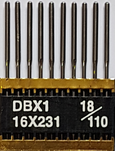 DBx1 PVD NM110 (ar titāna pārklājumu) adatas rūpnieciskajai šujmašīnai TRIUMPH (10 gab.)