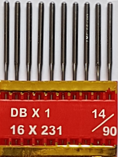 DBx1 PVD NM90 (ar titāna pārklājumu) adatas rūpnieciskajai šujmašīnai TRIUMPH (10 gab.)