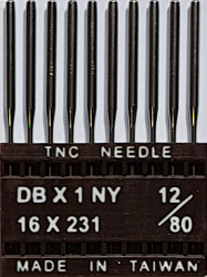 DBx1 NM80 (universālas) adatas rūpnieciskajai šujmašīnai TRIUMPH (10 gab.)