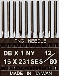 DBx1 SES NM80 (trikotāžai) adatas rūpnieciskajai šujmašīnai TRIUMPH (10 gab.)