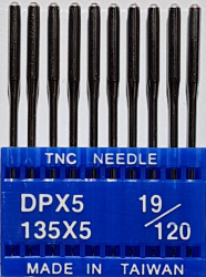 DPx5 NM120 (universālas) adatas rūpnieciskajai šujmašīnai TRIUMPH (10 gab.)