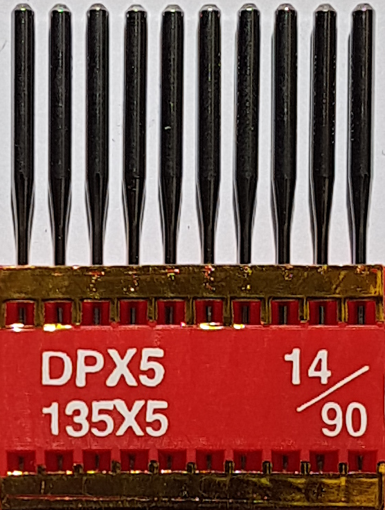 DPx5  PVD NM90 (ar titāna pārklājumu) adatas rūpnieciskajai šujmašīnai TRIUMPH (10 gab.)