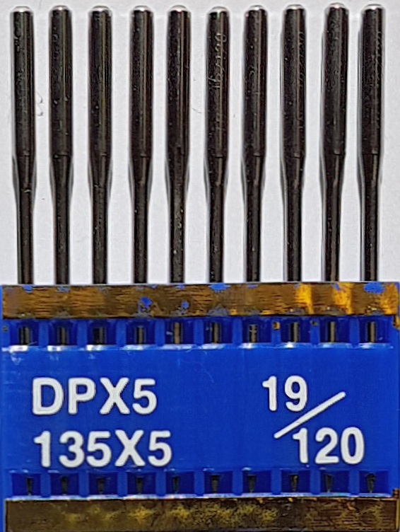 DPx5 PVD NM120 (ar titāna pārklājumu) adatas rūpnieciskajai šujmašīnai TRIUMPH (10 gab.)