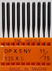 DPx5 NM75 (universālas) adatas rūpnieciskajai šujmašīnai TRIUMPH (10 gab.)