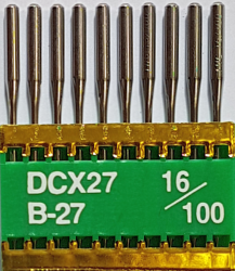 DCx27 PVD NM100 (ar titāna pārklājumu) adatas rūpnieciskajam overlokam