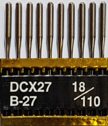 DCx27 PVD NM110 (ar titāna pārklājumu) adatas rūpnieciskajam overlokam