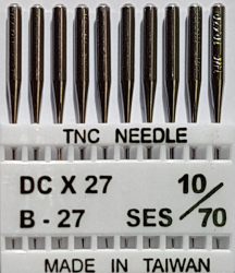 DCx27 SES NM70 (trikotāžai) adatas rūpnieciskajam overlokam