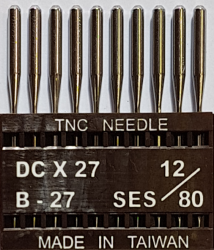 DCx27 SES NM80 (trikotāžai) adatas rūpnieciskajam overlokam