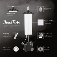 Texi Black Turbo tvaika stacija ar statīvu