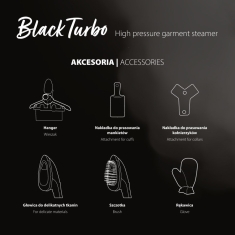 Texi Black Turbo tvaika stacija ar statīvu