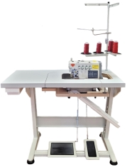 Rubina RB-5200 PREMIUM 2-х игольный, 4-х ниточный промышленный оверлок, оснащенный утопленным столом (Made in Germany)