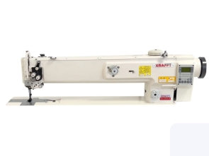 KRAFFT KF-1560G-65/AUT  PAGARINĀTĀ AUTOMĀTISKĀ DIVU ADATU LOCKSTITCH ŠŪŠANAS MAŠĪNA AR TRĪSKĀRŠU PĀDEVI (65 CM)