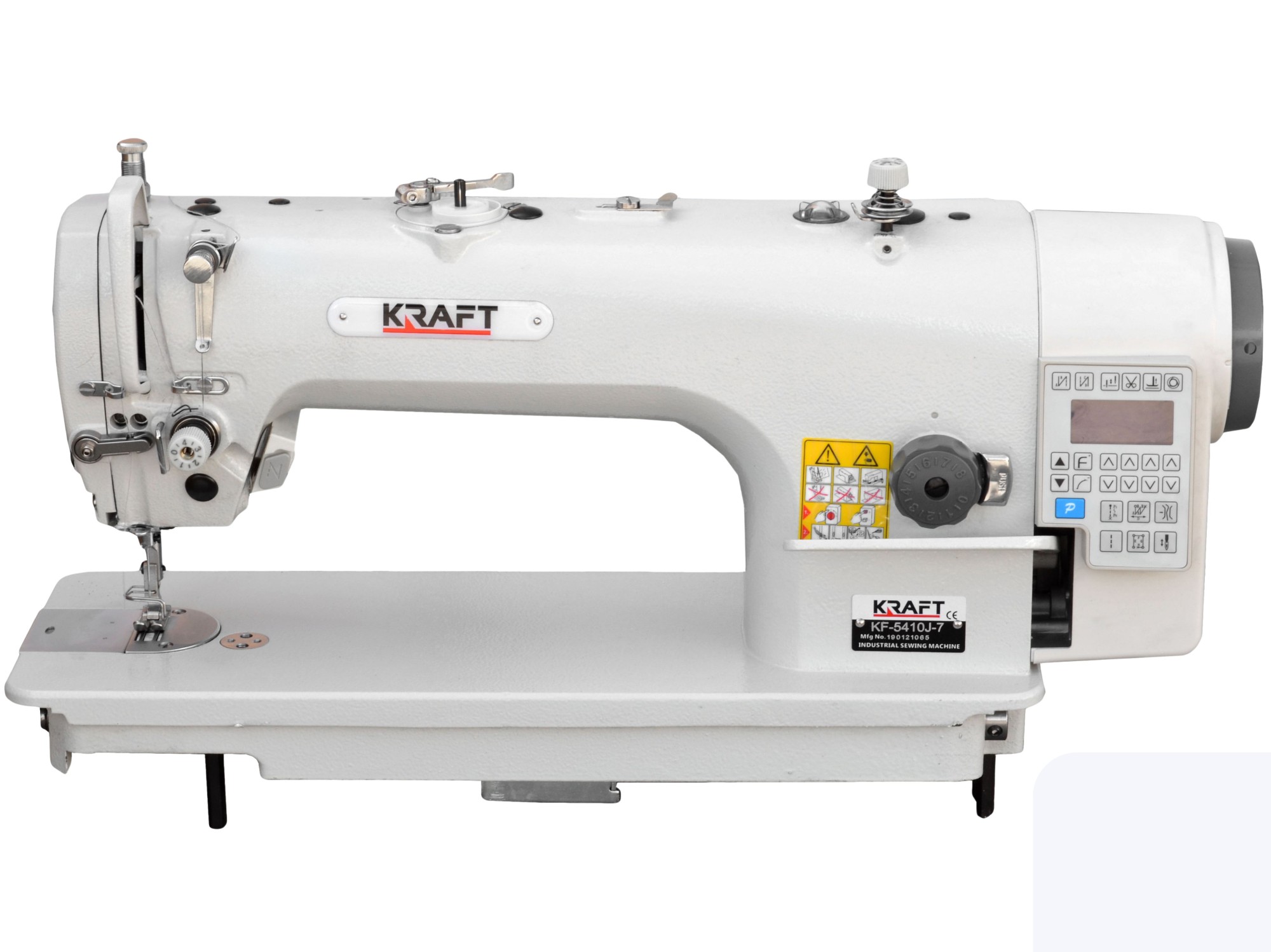 KRAFFT KF-5410J-7  VIENAS ADATAS AUTOMĀTISKĀ DŪRIEŅA MAŠĪNA AR ADATAS PIEDZIŅU UN LIELU ĀĶI