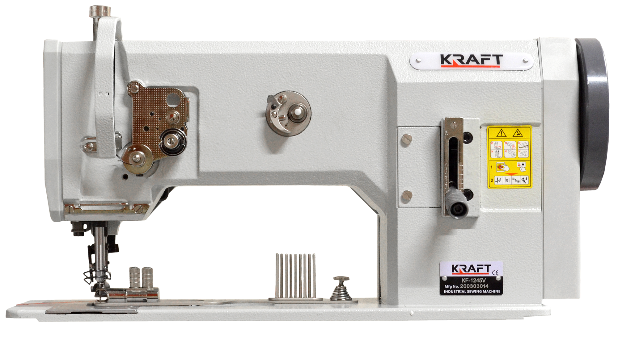 KRAFFT KF-1245V  VIENAS ADATAS LENTES IEŠŪŠANAS MAŠĪNA AR TRĪSKĀRŠU PĀDEVI