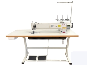 KRAFFT KF-1510G-65  PAGARINĀTĀ AUTOMĀTISKĀ VIENAS ADATAS LOCKSTITCH ŠŪŠANAS MAŠĪNA AR TRĪSKĀRŠU PĀDEVI