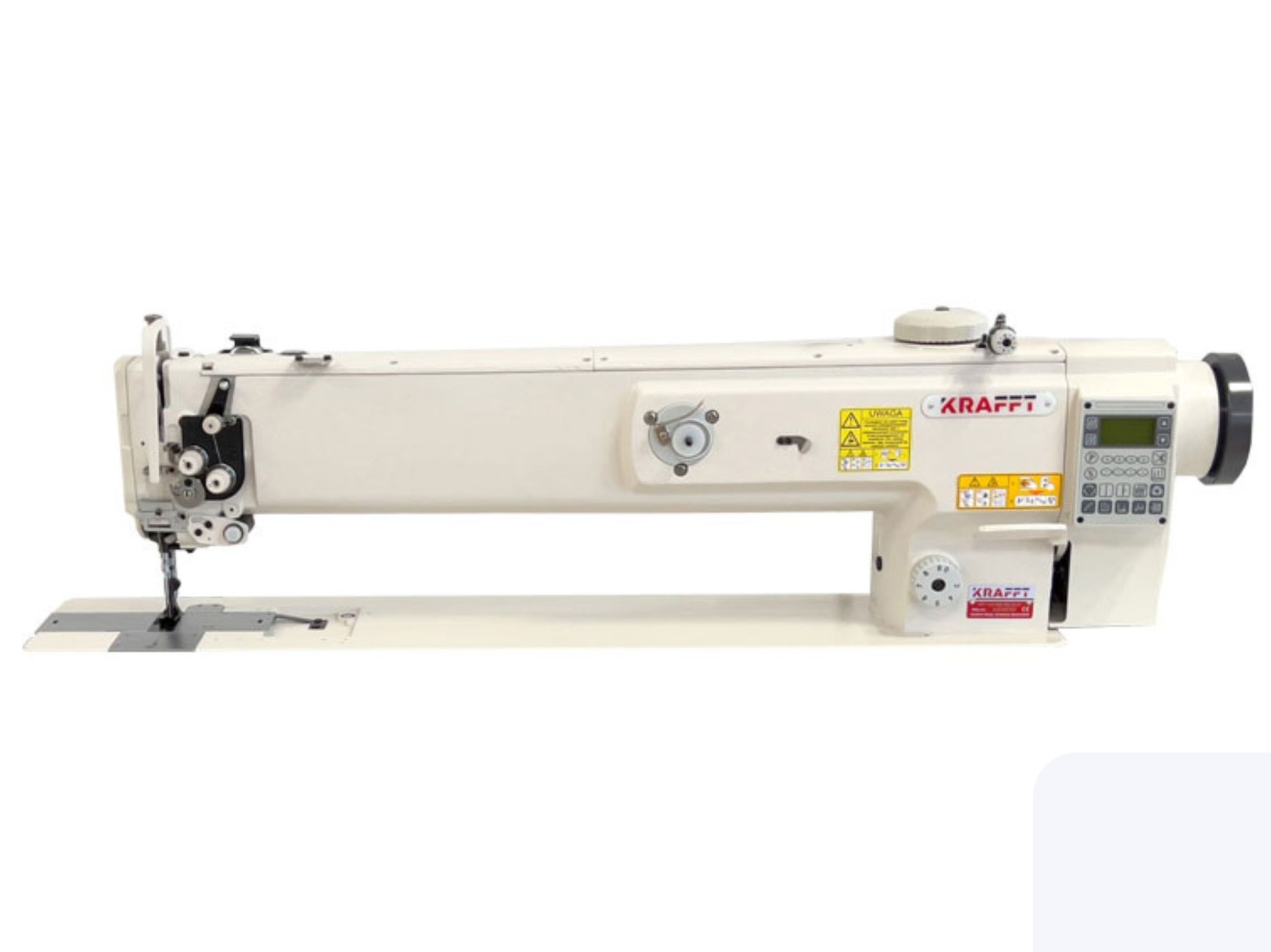 KRAFFT KF-1510G-65  PAGARINĀTĀ AUTOMĀTISKĀ VIENAS ADATAS LOCKSTITCH ŠŪŠANAS MAŠĪNA AR TRĪSKĀRŠU PĀDEVI