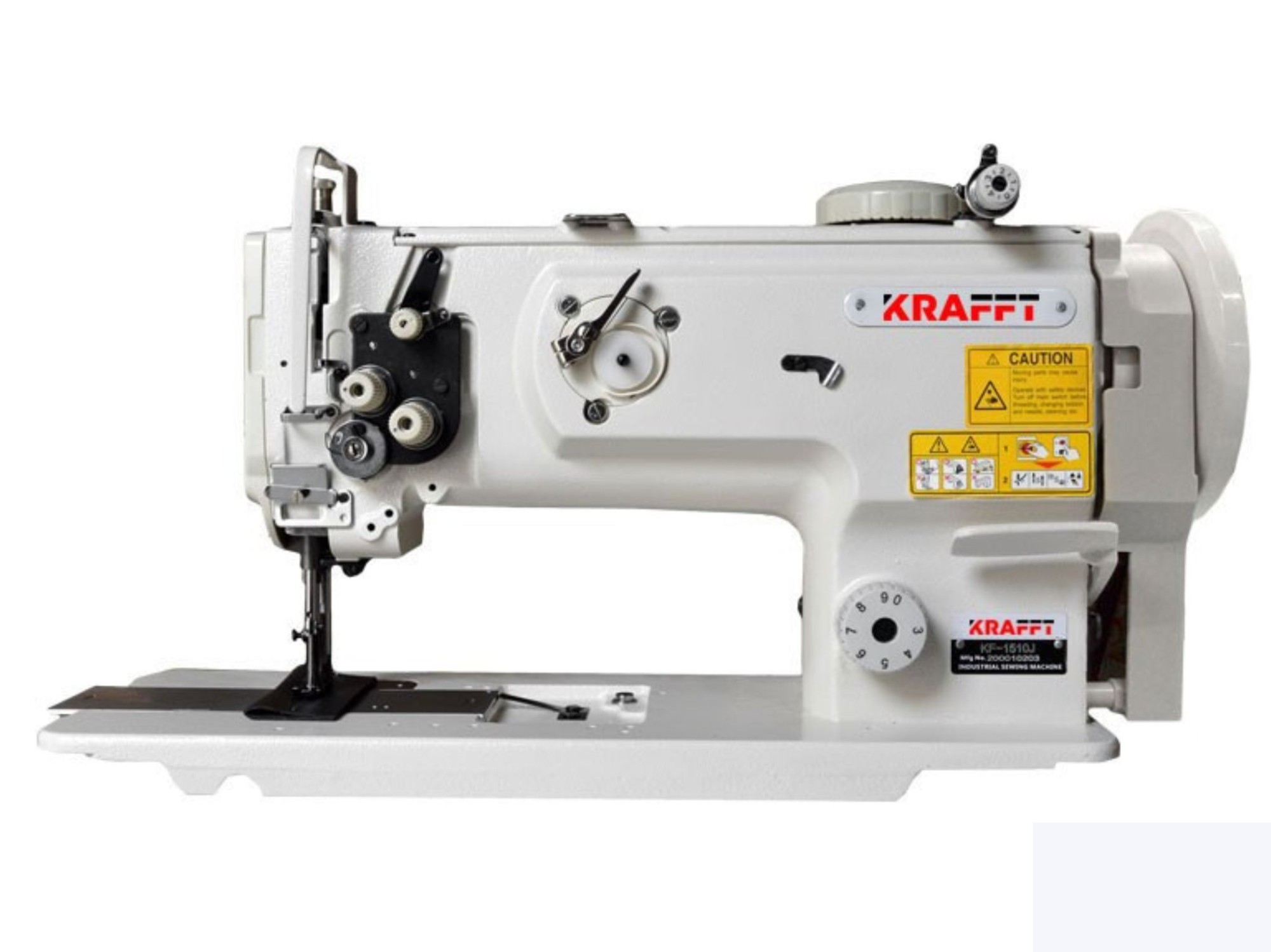 KRAFFT KF-1510J  VIENAS ADATAS LOCKSTITCH ŠŪŠANAS MAŠĪNA AR TRĪSKĀRŠU PĀDEV