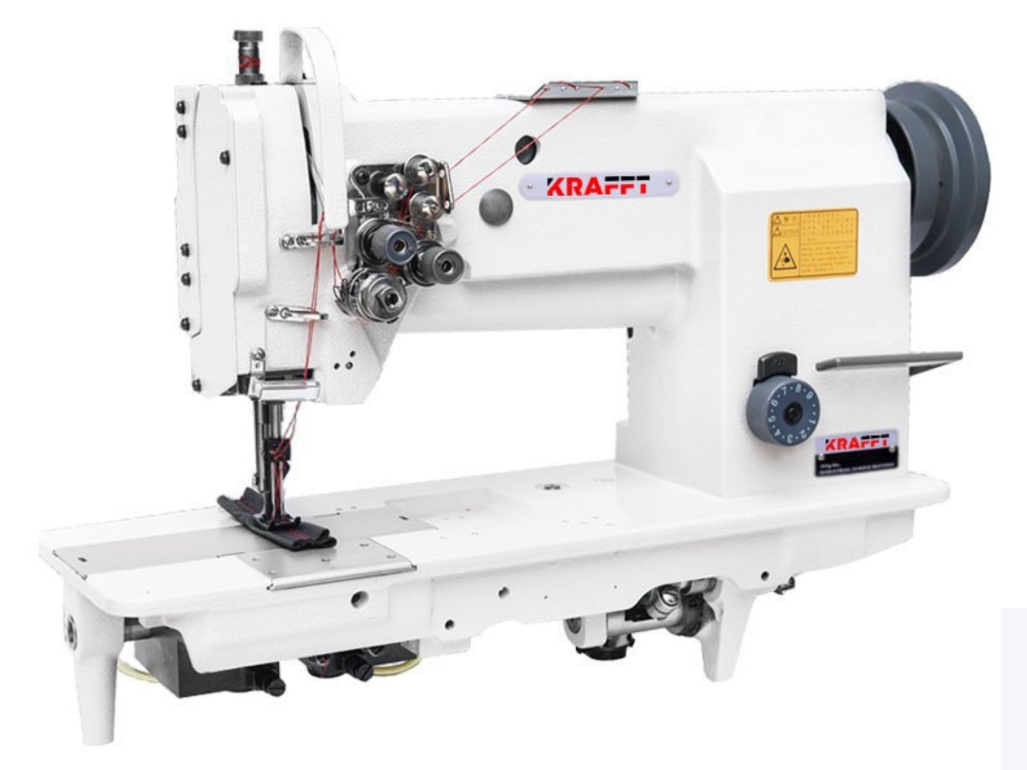 KRAFFT KF-1560  DIVU ADATU LOCKSTITCH ŠŪŠANAS MAŠĪNA AR TRĪSKĀRŠU PĀDEVI