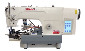 KRAFFT KF-63972S-T/D4  ОДНОИГОЛЬНАЯ ЦИЛИНДРИЧЕСКАЯ ПРОМЫШЛЕННАЯ МАШИНА ДЛЯ ПОДГИБКИ НИЗА БРЮК (С ОПЦИЕЙ ЧЕЛНОЧНОГО ИЛИ ЦЕПОЧНОГО СТЕЖКА)