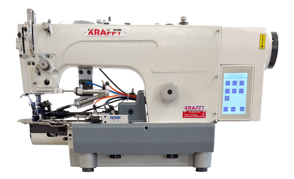 KRAFFT KF-63972S-T/D4  ОДНОИГОЛЬНАЯ ЦИЛИНДРИЧЕСКАЯ ПРОМЫШЛЕННАЯ МАШИНА ДЛЯ ПОДГИБКИ НИЗА БРЮК (С ОПЦИЕЙ ЧЕЛНОЧНОГО ИЛИ ЦЕПОЧНОГО СТЕЖКА)