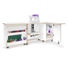 SESAME DUO RS (balts) transformējamais šūšanas galds