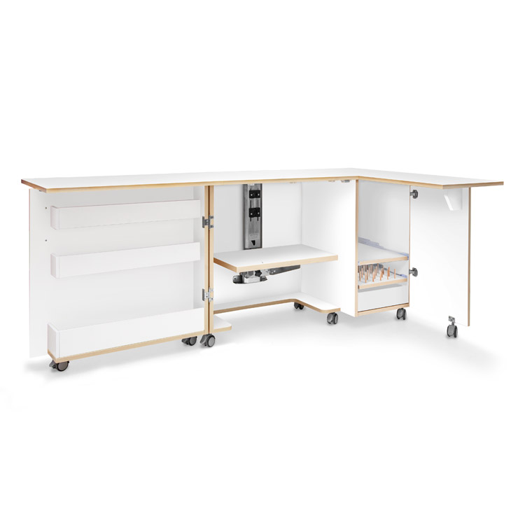 SESAME DUO RS (balts) transformējamais šūšanas galds