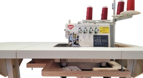 Rubina RB-5200-5D PREMIUM 2-х игольный, 5-х ниточный промышленный оверлок, оснащенный утопленным столом (Made in Germany)
